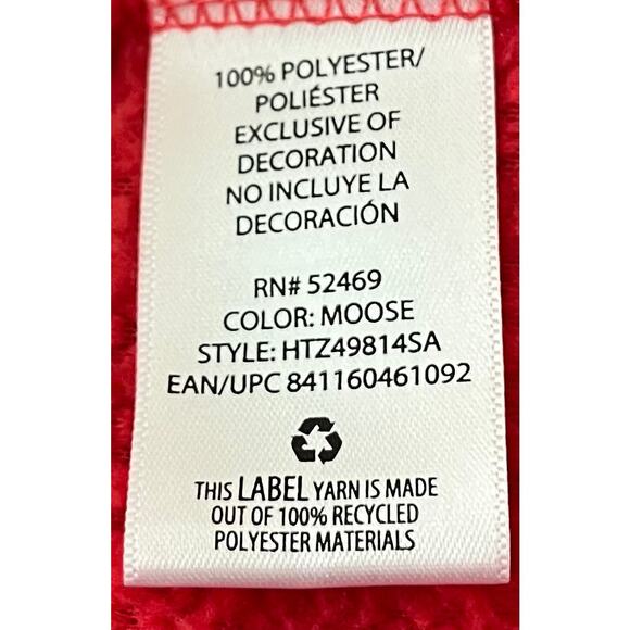 HOLIDAY TIME LONG SLV PULL-OVER ROUND NECK TOP, WOMENS, M-RED W/GOLD BRN GRAPHIC - Picture 10 of 11